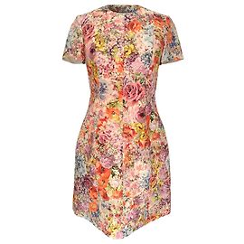 Valentino Garavani Valentino Floral-Print Mini Dress in Multicolor Wool Multiple colors