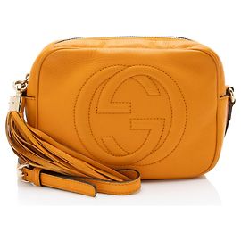 Bolsa Soho Disco de couro Gucci Laranja