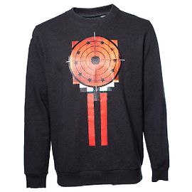 Givenchy, Suéter cinza de gola redonda com estampa Cinza