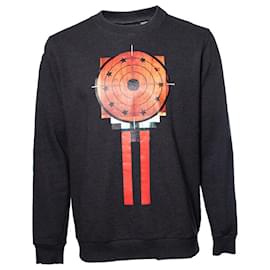 Givenchy, Pull gris à col rond avec imprimé Gris