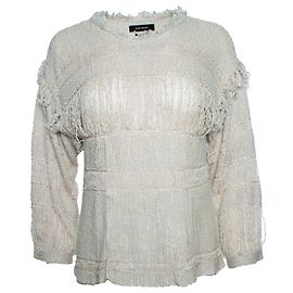Isabel Marant, haut en maille à franges Marron Beige
