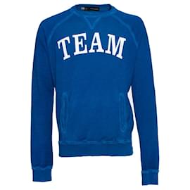 Dsquared2, Blauer Pullover mit Text. Blau
