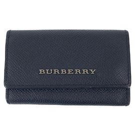 Porte-clés 6 clés en cuir Burberry Bleu