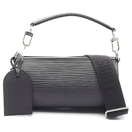 Louis Vuitton Epi Leder Soft Polochon PM XL 2WAY Handtasche Schwarz