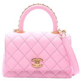 Bolsa 2WAY Chanel Coco Handle XXS Rosa Rosa