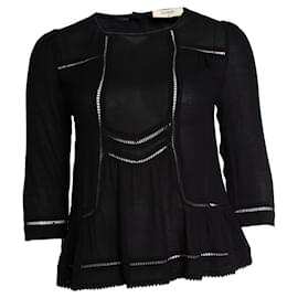Ba&sh, open woven top in black Black