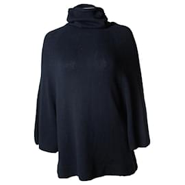 Theory, blauer Strickrollkragen Blau