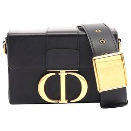 Borsa a tracolla in pelle 30 Montaigne Dior Nero