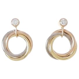 Trinity Ohrringe Cartier Pink Weiß Gelb