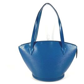 Bolsa de Ombro Louis Vuitton Epi Saint Jacques Azul