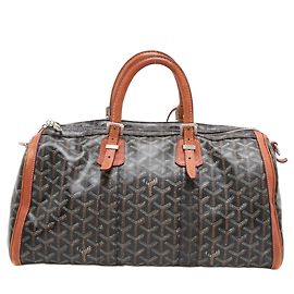Sac Goyard Croisiere en toile enduite 35 Marron
