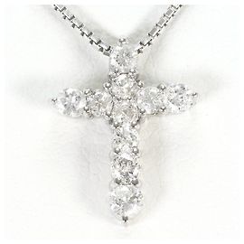 Autre Marque PT900 Platinum and 18K White Gold Diamond Necklace Golden Other