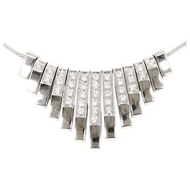 Autre Marque Elegante colar de ouro branco 18K com diamante Dourado