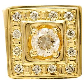 Autre Marque 18K Gelbgold-Ring mit Diamanten Golden