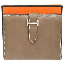 Hermès Hermes Bearn Coin Wallet Epsom Compact Brown
