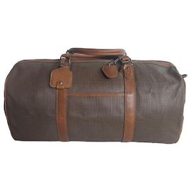 Bolsa de viagem Charles Jourdan Paris Monograma em lona e couro Marrom