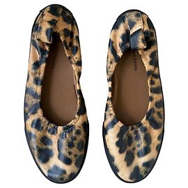 Dries Van Noten Ballerines en cuir imprimé léopard Noir Imprimé léopard