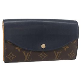 Portafoglio Louis Vuitton Sarah Tuileries in tela Monogram e pelle Marrone