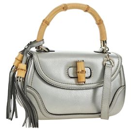 Gucci Vintage Bamboo Ledertasche Größe Medium Mehrfarben