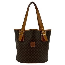 Céline Sac cabas Celine Vintage Magadham Blazon Triomphe Pattern Marron