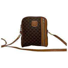 Céline Bolsa de Ombro Celine Vintage Magadham Blazon Triomphe Marrom