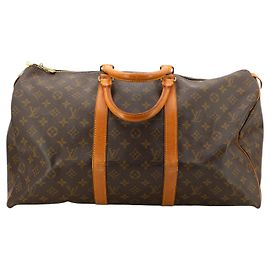 Louis Vuitton Vintage Monogram Canvas Keepall 50 Reisetasche Braun
