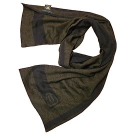 Autre Marque Piquadro Reversible Wool-Blend Scarf Dark grey Navy blue