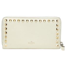 Valentino Leather Long Wallet White