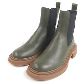 Bottines Chelsea Side Gore en cuir Loewe Chelsea Side Gore Boots Leather Boots Vert Kaki