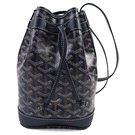 Borsa a secchiello Goyard Petit Flo in pelle di vitello Blu Blu navy