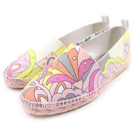 Hermès Espadrilles en toile Hermes avec imprimé logo intégral
Slip-on Multicolore