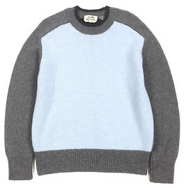 Hermès Pull en cachemire Hermes Noir Vert Gris Bleu clair