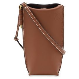 Borsa a tracolla Loewe Gate Pocket Soft Calf Marrone Altro