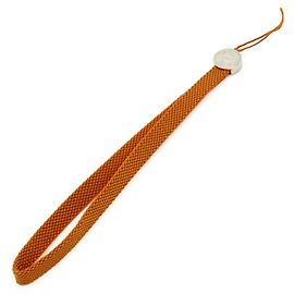Charm de telefone em lona de nylon Sellier Hermès Laranja