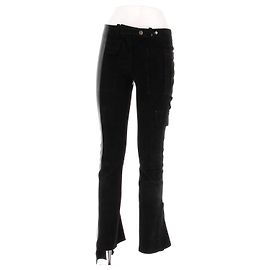 Louis Vuitton Calça preta bimaterial Preto