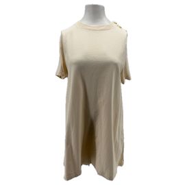 Vestido camiseta SéZane blanco de algodón XS Blanco