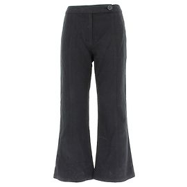 Autre Marque CLEA Black Flared Cotton Pants S Black