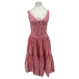 Autre Marque Vestido a rayas blanco/azul Roja