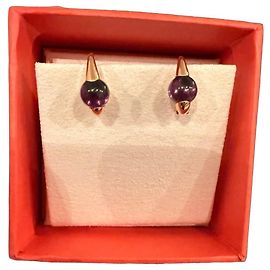 Pomellato M'ama non M'ama Boucles d'oreilles clip or rose 18Kt améthyste Doré