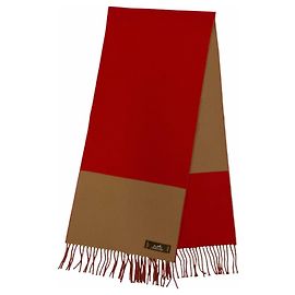 Hermès Stola bicolore in cashmere Hermes Marrone Rosso