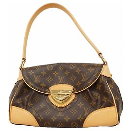 Borsa a spalla Louis Vuitton Monogram Beverly MM Marrone