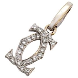 Cartier 2C Pendant in 18K White Gold with Diamond Other