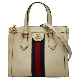 Gucci Ophidia Sherry Line Double G Small Handbag Cream