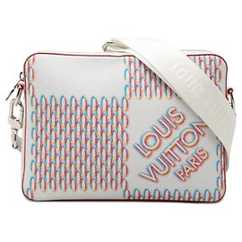 Borsa a tracolla Louis Vuitton Damier Giant Spray Trio Bianco Multicolore
