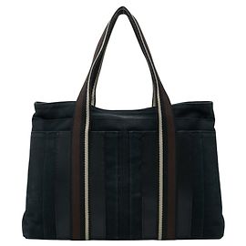 Hermès Sac cabas Hermes Troca Horizontal MM Marron Noir