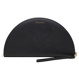 Tiffany & Co. Embossed Half-Moon Long Wallet Black