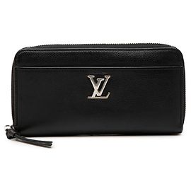Cartera larga Louis Vuitton Zippy Lockme Round Zipper Negro