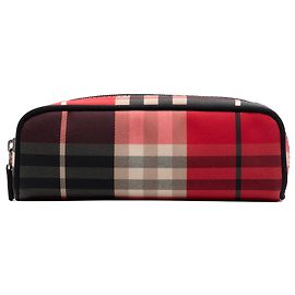 Pochette en toile Burberry Red Exploded Check Rouge