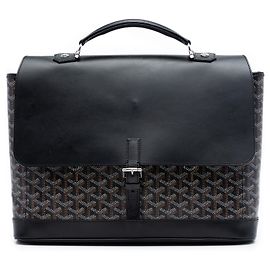 Goyard Black Goyardine Citadin Briefcase Black