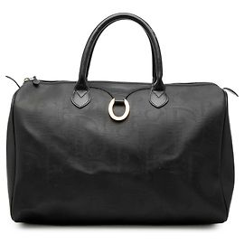 Dior Black Diorissimo Trotter Coated Canvas Travel Bag Black